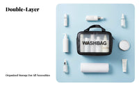 Dry Wet Separation Wash Bag Waterproof Double Layer Makeup Bag Large Capacity