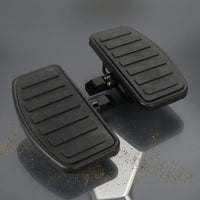 Anti-Slip Footboards with Rubber Grip Surface Wide Footboards Rectangular Floorboards Pivoting for Cruiser Riders, Motorcyclists, Highway Cruising, Motorcycle Customization