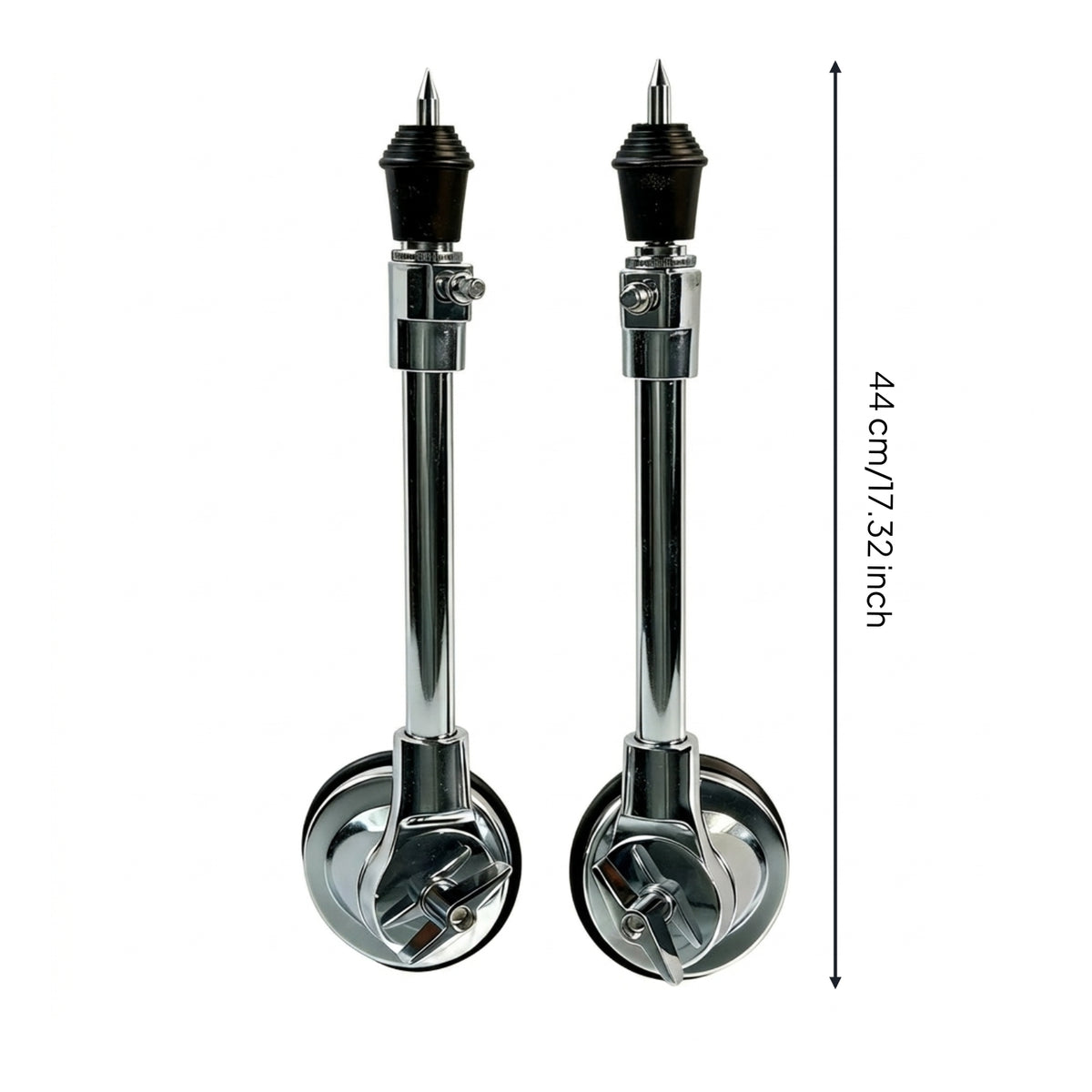 2 Pieces Drum Leg with Caster Adjustable Bass Drum Leg Non-Slip Hardware for Rehearsal Studio