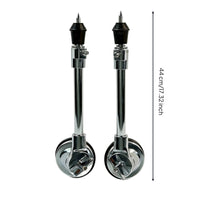 2 Pieces Drum Leg with Caster Adjustable Bass Drum Leg Non-Slip Hardware for Rehearsal Studio