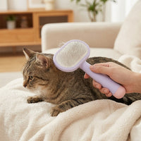 Cat Brush and Dog Brush for Dog Grooming, Double Sided Stainless Steel Cat Comb and Dog Comb, Non Slip Pet Grooming Tool, Non-deforming 1 Pack