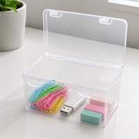 Desktop Storage Box with Lid, Transparent PP, A4/A3 Document Organizer for Stationery and Office Supplies