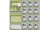 25 Pieces Heart-Shaped Tin with Clear Window Lid Compact Heart-Shaped Container with Lid Lightweight for Wedding