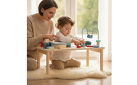 Wooden Activity Table with Bead Maze Educational Child-Centered Activity Table Developmental Interactive for Toddlers, Playroom