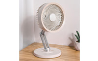 Brushless Engine Rechargeable Desk Fan Portable Desk Fan with Metal Stand Foldable Cooling Device Quiet for Students, Office Workers, Dorm Room