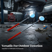 Telescopic Inspection Mirror Sturdy Stainless Steel Telescoping Inspection Mirror Non-Slip Grip Pocket Fastener for DIYers
