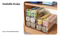 Large Capacity Stackable accessiblefrontFront container Space-Saving accessiblefrontFront Stackable container Easy retrieval Pet Supply Container adaptable for feline Owners, Home Organizers, Parents, Desktop, Kitchen, Pantry, Bathroom
