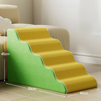 Gentle Incline Design Dog Ramp for Bed Stable and Sturdy Cat Steps for Sofa Easy to Assemble Puppy Climbing Ladder Removable Washable Cover for Bedside