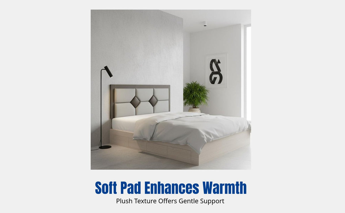 Leather Headboard Soft Pad, Wall-Mounted Backrest, Bedroom Floor Mat