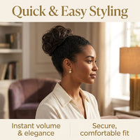 Messy Bun Holder Expandable Retractable, Ponytail for Instant Quick Hairstyle Accessory