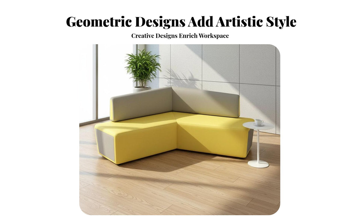 Geometric Sectional Sofa Set Minimalist Design Armless Configurable Sofa Personalizedizable Configurations Lounge Seating for Businesses, Guests