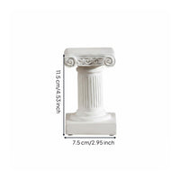 3 Pieces Roman Column Candle Holder Photo Angelic Figure Candle Holder Resin Greek Pillar Candlestick for Window Display