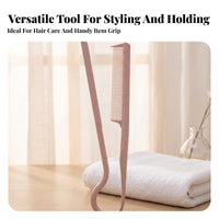 Portable Foldable Hair Straightening Comb Lightweight V-Shaped Straightening Comb Easy to Clean Beauty Tool Tangle-Tangle-Resistant