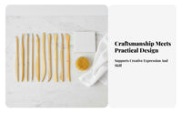 10 Pieces Clay Sculpting Tool Kit DIY Crafting Wooden Pottery Tool Set Versatile