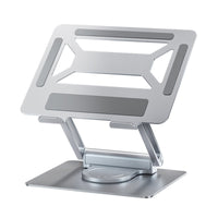 Laptop Stand with Docking Station Low-Profile Multiport Adapter Ergonomic Computer Riser with Docking Station for Students, Home Office, Desk