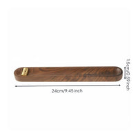 Wooden Aromatic Stick Holder Zen Design Walnut Wood Ash Catcher Multi-Size Holes
