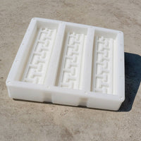 Paving Mold with Raised Pattern Pattern Antique-Style Concrete Floor Tile Mold Rectangular Geometric for Homeowners, Patios
