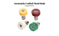 Long-Lasting 1/4 Inch Quick Connect Nozzle Wear-Resistant Fan Spray Car Wash Nozzle Heavy Duty for Outdoor Cleaning