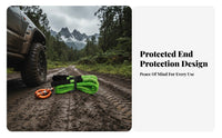 Reflective Kinetic Recovery Rope High-Stretch Kinetic Rope Kit Shock Absorbing Towing Equipment Heavy-Duty for Away-Highway Enthusiasts, Truck Owners, ATV/UTV Riders, Roadside Emergencies