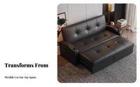 Multi-Functional Pull-extendable Storage Sofa Bed 3-Seater transformable Couch Space-Saving Living Room Furniture long-lasting Frame for Apartment Dwellers, Homeowners, Families, Office, Small Spaces