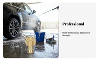 Easy Installation 1/4 Inch Quick Connect Adapter Universal Fit Adjustable Angle Nozzle Adapter Secure Ball Lock Design Pivoting Pressure Washer Coupler Long-Lasting Brass Construction for Car Washing