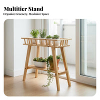 Floor-Standing Multi-Tier Pot Shelf Nordic Aesthetic Flower Rack Minimalist design Plant Stand Stable and Sturdy for Homeowners, Apartment Dwellers, Interior Decorators, Balcony, Living Room, Sunroom, Bedroom