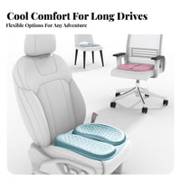 All-Season Use Silic Single Car Seat Mat Anti-Slip Cooling Gel Seat Cushion Easy to Clean for Office Workers Women, Truck, Home