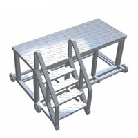 3D Printed Mecha Hangar Platform Ready to Paint Unpainted Model Stairs Kit Scene Setting Accessory for Garage Dioramas