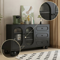 Sideboard with Spherical Feet Minimalist Storage Cabinet Modern Credenza for Dining Room, Kitchen