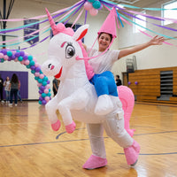 Inflatable Unicorn Pegasus Ride-On Costume for Halloween & Parties