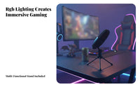 RGB Gaming Audio Device Plug and Play Gaming Audio Device Kit High-Fidelity Sound Single-Tap Mute for Content Artist S
