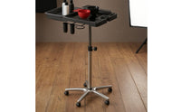 Rolling Salon Tray Cart Bowl Slots Height Adjustable Trolley Top Professional Storage for Stylists