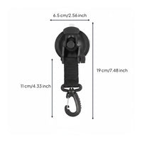 4 Pieces No-Drill Carabiner Suction Hook Portable Reusable Suction Hook Heavy Duty for Car, Outdoor, Camping