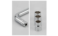 Compact Socket Wrench Set Portable Socket Set with Case Easy to Identify Tool Kit Corrosion-Resistant for Diyers, Mechanics, Garage