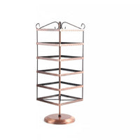 Space Saving Rotating Earring Stand Large Capacity Rotating Earring Holder Decorative Metal Jewelry Stand Stable Base for Women
