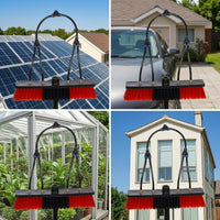 Professional Solar Panel Cleaning Brush Soft Water-Fed Brush Head Streakstreakless Heavy Duty