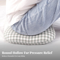 Checkered Donut Seat Cushion Washable Cover Donut Cushion Padded Soft