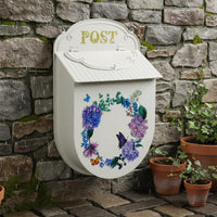 Vintage Design Letterbox Wrought Iron Vintage Wall Mailbox Wall-Mounted Mail Receptacle Multipurpose Decorative Hanging Mailbox