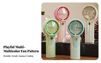 Portable Handheld Mini Fan Compact Size USB Rechargeable Fan Adjustable Speed Settings Lanyard Friendly for Students, Dormitory, Travel, Office, Outdoor