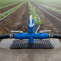 Drip Irrigation Tape Connector Resistant Drip Irrigation Shut off Valve Leak-Secure Tee Connector with Shut off Valves for Greenhouse, Garden