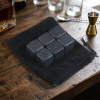 Home Bar Whisky Stones for a Unique Gift for Him, Polished Basalt Chilling Stones for a Whisky Gift Men Love