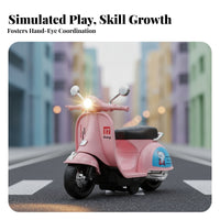 Scooter-Style Toy Motorcycle Inertial Light and Sound Motorcycle