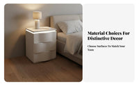Light Luxury Design 3-Drawer Nightstand Compact Size 3-Drawer Wavy Front End Table Curved Edges Bedroom Furniture effortlessGliding Drawers for Interior Design Enthusiasts, Homeowners, Apartment, Living Room, Hallway, Office