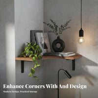 Space-Saving surfacemounted Corner Shelf Easy to Install Household Storage adaptable Display Stand Minimalist Design for Homeowners, Decor aficionados, Students, Living Room, Bedroom, Bathroom, Kitchen
