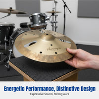 Effect Cymbal, Hi-Hat Cymbal, B20 Alloy Handmade, Drum Kit, Jazz Drum, Hole Pattern, Double Process, Unique Look