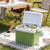 Cooler box 8.5L, passive insulated box for camping & picnics, keeps cool for 24 hours, robust cooler for car & day trips
