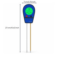 3-in-1 Digital Soil Tester with Two Probes Lcd Soil pH Meter with Metal Probes Multifunctional Handheld for Gardeners, Plant Lovers, Garden, Greenhouse, Flower Pots