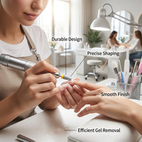 Tungsten Carbide for Acrylic Removal, Five Piece Set for Nail Technicians and Home Manicure, Extra Fine Grit with Headed