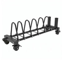 Exercise Disc Storage Rack Welded Steel Plate Storage Cart Heavy-Duty Barbell Holder Cart for Gym