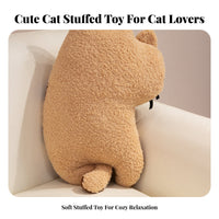 Cat Stuffed Pillow Creative Fastener Design Clothespin Cat Stuffed Ie House Decoration PP Cotton Filled Three-Dimensional Shape